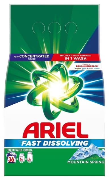 Ariel prací prášok 1,98 kg 36PD Mountain Spring