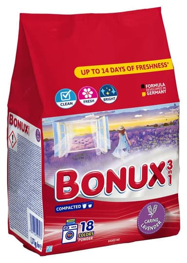 Bonux prací prášok 1,17kg Color Lavender 18PD