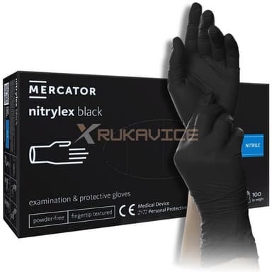 Mercator Nitrilové rukavice L 100ks čierne