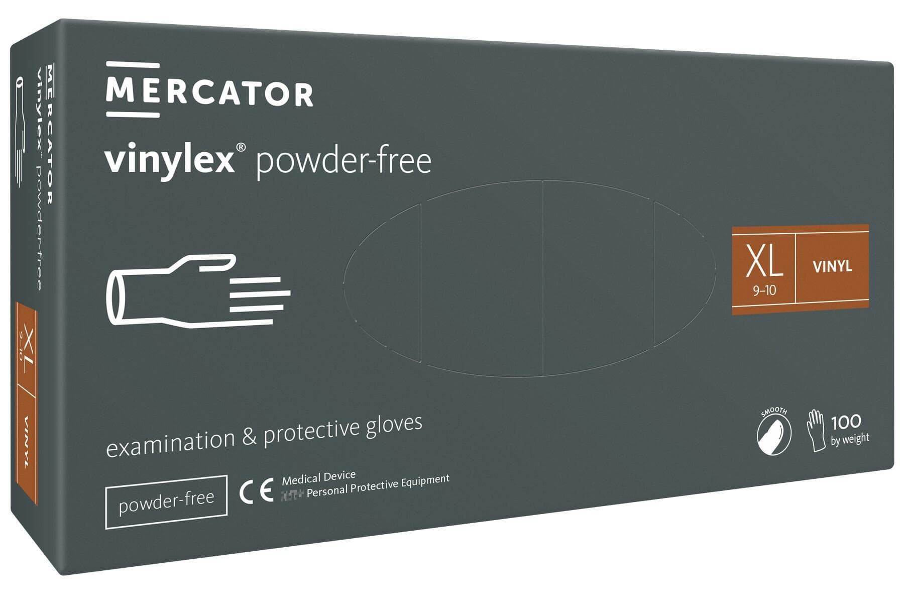 Mercator Vinylové rukavice XL 100ks Powder-free