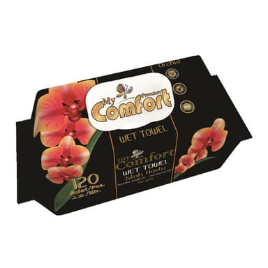 My Comfort vlhčené utierky  FLIP TOP 120ks Orchidea