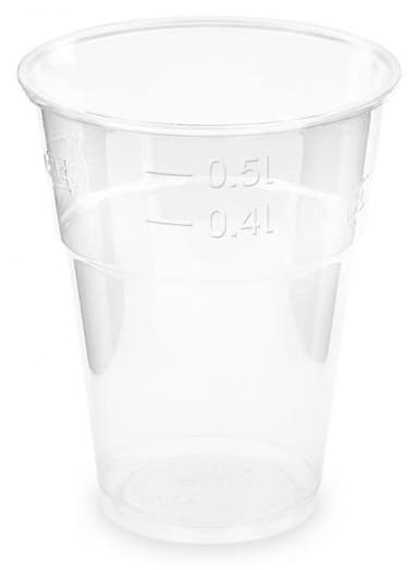 Pohár plastové 500ml priehľadný/ 12ks ECO