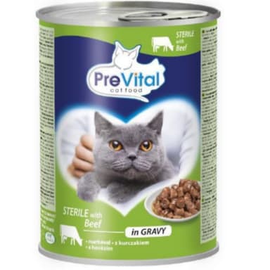 PreVital konzervy pre mačky 415g hovädzie