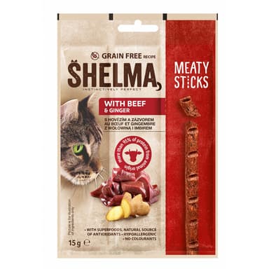 Shelma Snack pre mačky hovädzie 15g